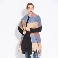 Solid Colour Scarf with Tassel