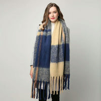 Solid Colour Scarf with Tassel