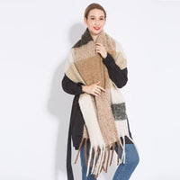 Solid Colour Scarf with Tassel