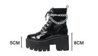 Patent Leather Gothic Black Boots