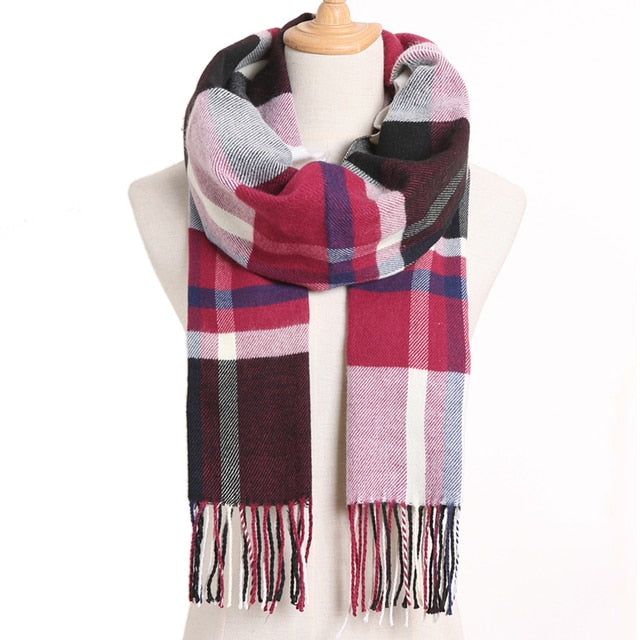 Casual Plaid Scarf