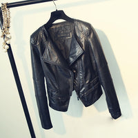 Spring Autumn Ladies Motorcycle Leather