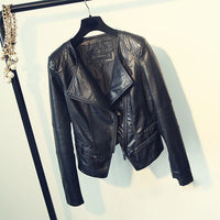 Spring Autumn Ladies Motorcycle Leather