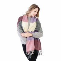 Luxury Plaid Cashmere Thick Scarf