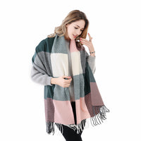 Luxury Plaid Cashmere Thick Scarf