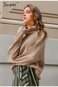 Casual Turtleneck Knitted Sweater