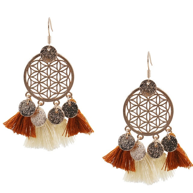 Vintage Ethnic Long Tassel Earrings