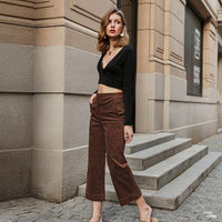 Vintage High Waist Brown Pants