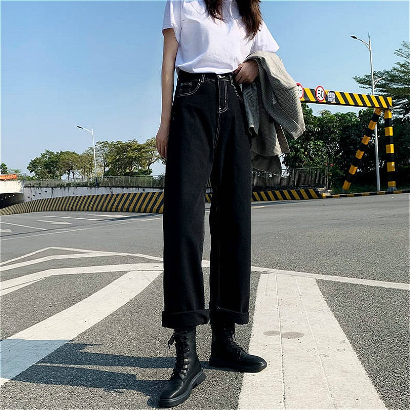 Korean Style Black Jeans