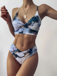 Printed Push Up Bikini Set