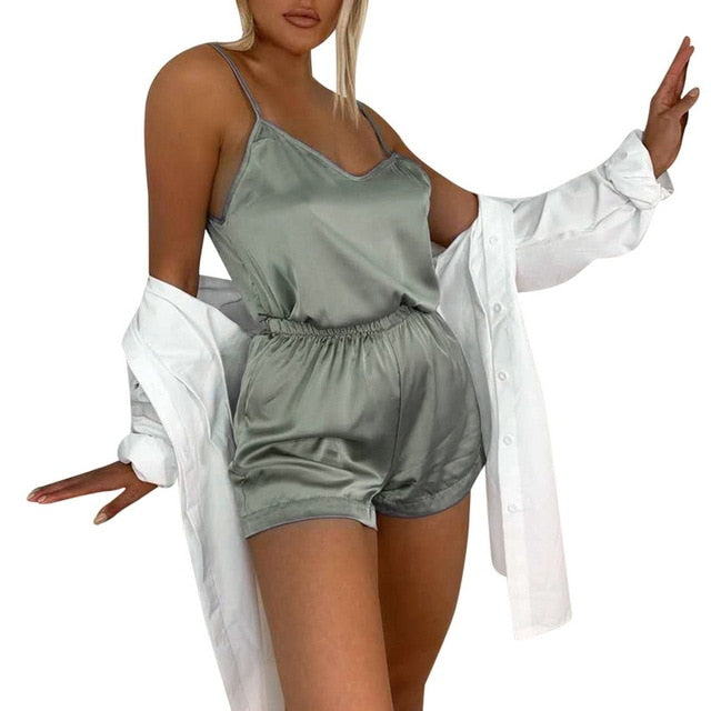 Casual Satin Pajamas