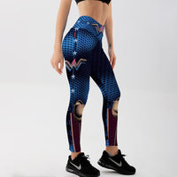 Tibetan Blue Captain Fight Push Up Leggings