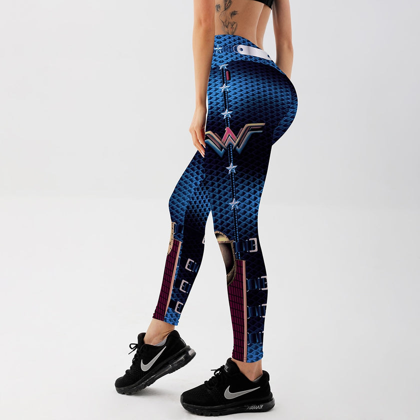 Tibetan Blue Captain Fight Push Up Leggings