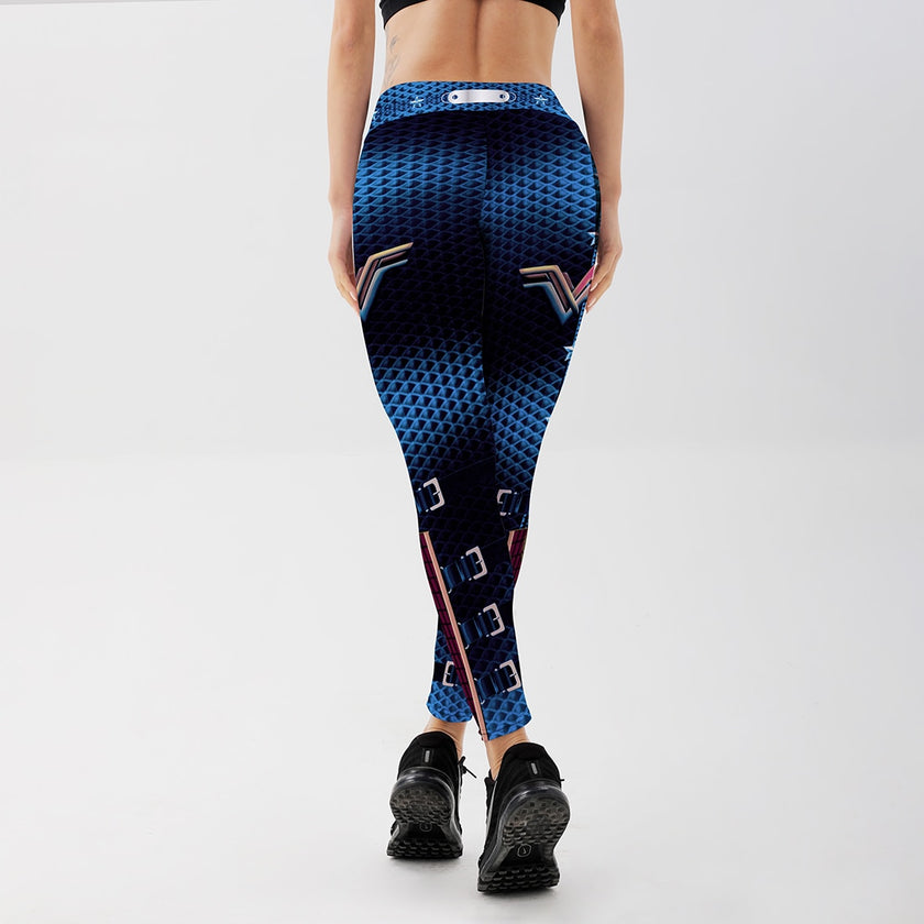 Tibetan Blue Captain Fight Push Up Leggings