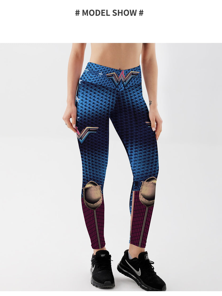 Tibetan Blue Captain Fight Push Up Leggings