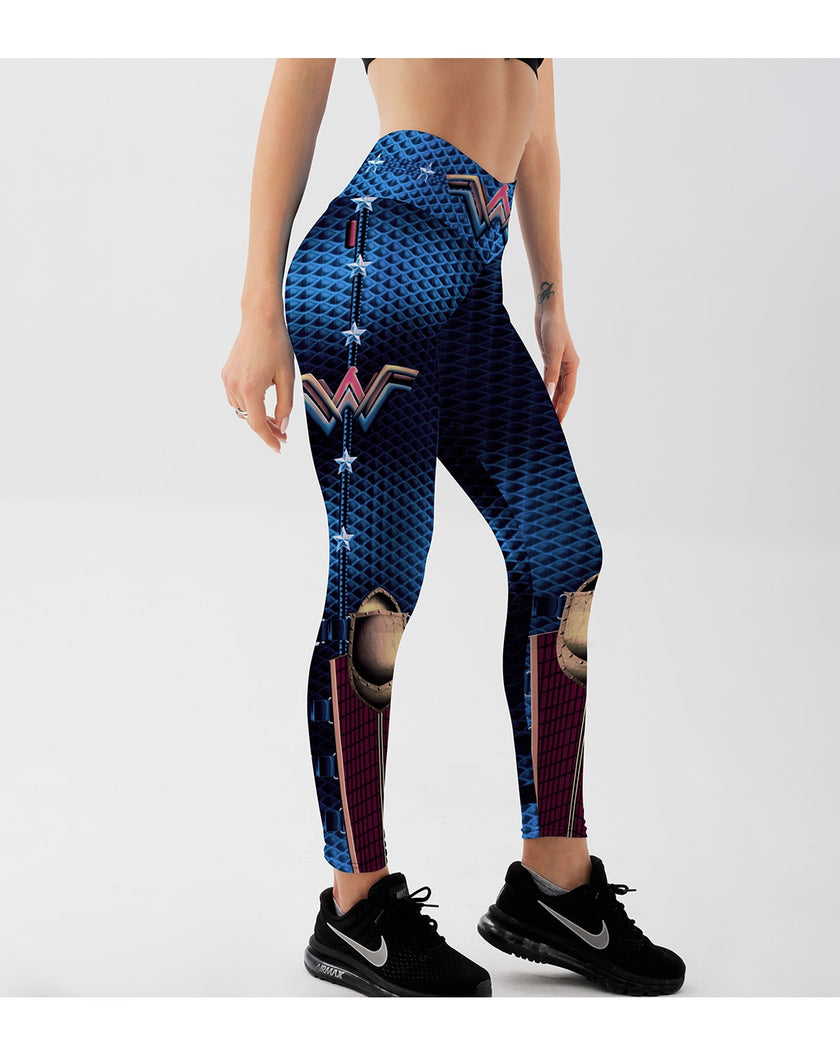 Tibetan Blue Captain Fight Push Up Leggings