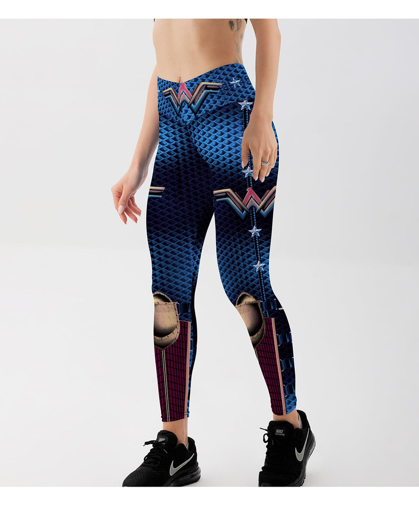 Tibetan Blue Captain Fight Push Up Leggings