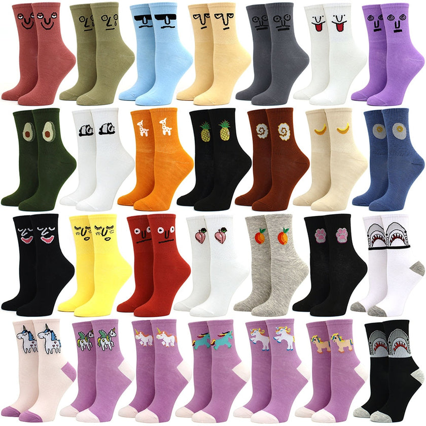 Emoji Cartoon Funny Socks