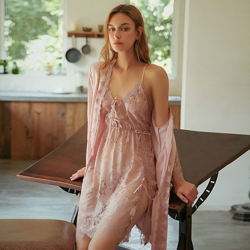 Lace See Through Nightgowns Set