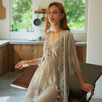 Lace See Through Nightgowns Set