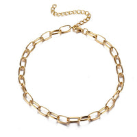 Thick Chain Toggle Clasp Gold Necklace