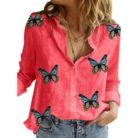 Animal Print Chiffon Blouse