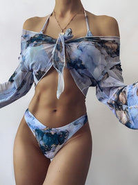 Printed Push Up Bikini Set