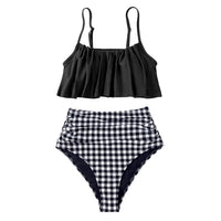 Stripe High Waisted Bikini Set