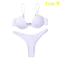 Sexy Push Up Unpadded Brazilian Bikini Set