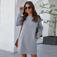 O Neck Long Sleeve Dress