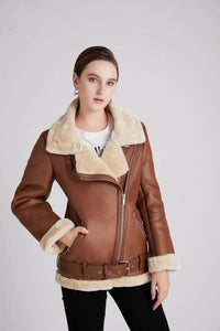 Solid Lamb Fur Coat