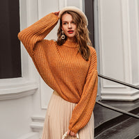 Lantern Sleeve Knitted Sweater