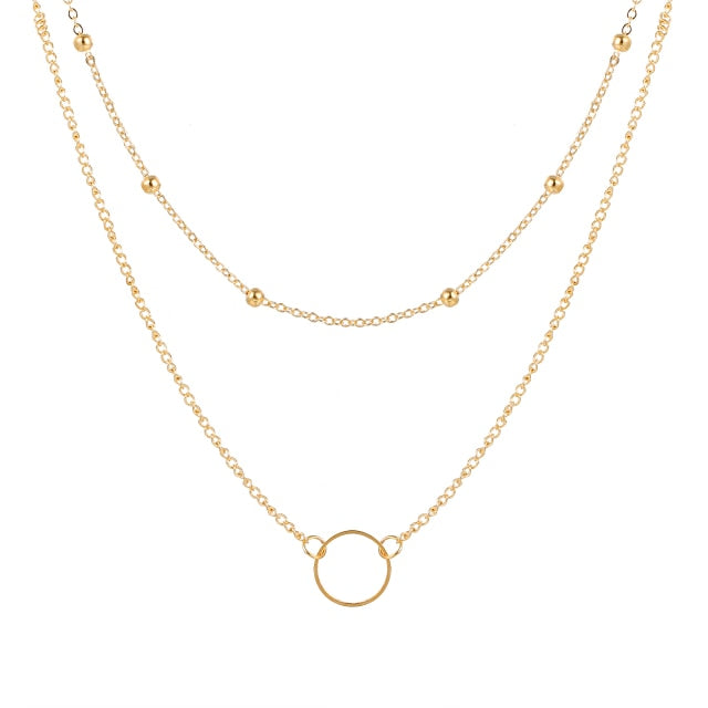 Thick Chain Toggle Clasp Gold Necklace