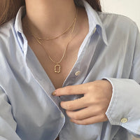 Thick Chain Toggle Clasp Gold Necklace