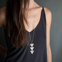 Geometric Triangle Long Necklace