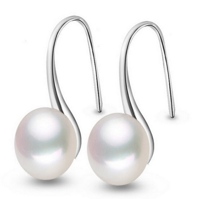 Trendy Elegant Big Simulated Pearl Earrings