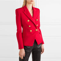 Notched Neck Solid Blazer