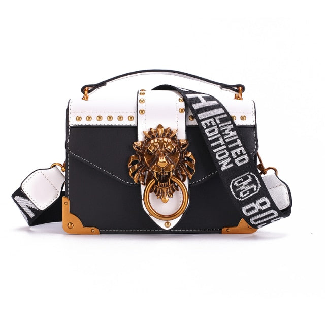 Fashionable Metal Lion Head Handbag