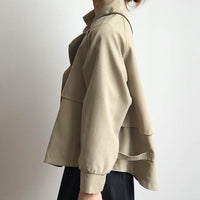 Double Breasted Long Sleeve Trench Coat