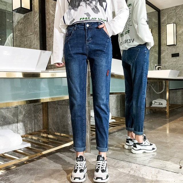 Casual Ankle Length Boyfriend Jeans