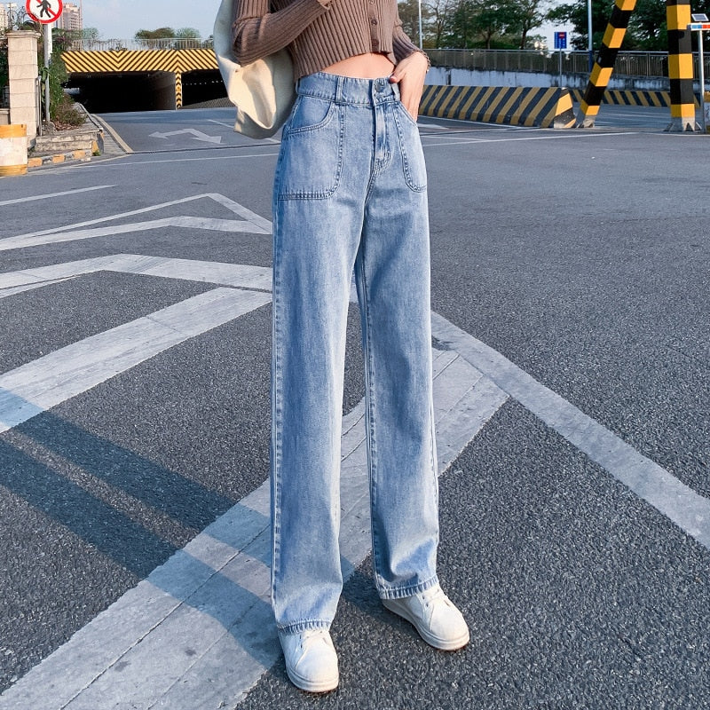 High Waist Boyfriend Jeans