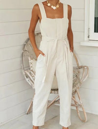 Casual Jumpsuit Sleeveless with Belt