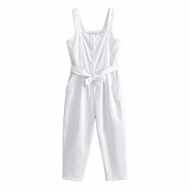 Casual Jumpsuit Sleeveless with Belt