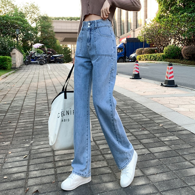 High Waist Boyfriend Jeans