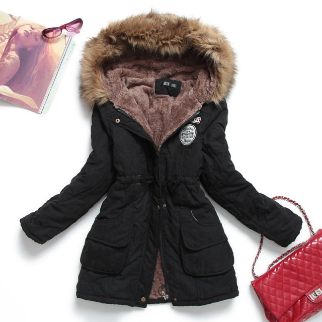 Casual Solid Long Parka