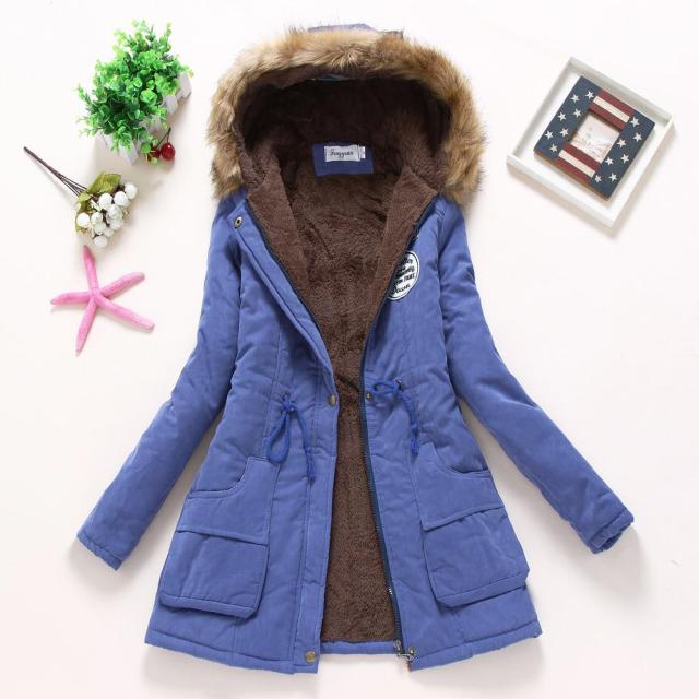 Casual Solid Long Parka