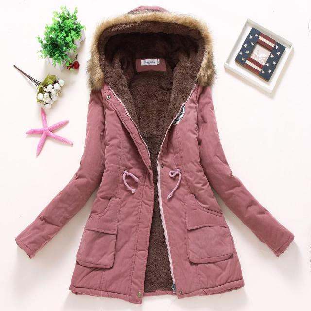 Casual Solid Long Parka