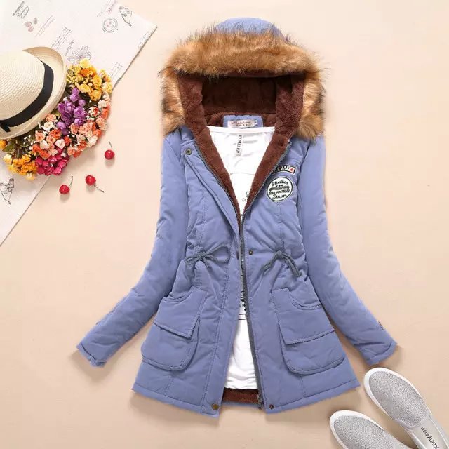 Casual Solid Long Parka