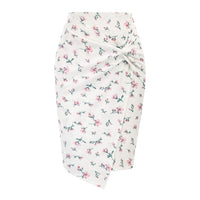 Multicolor Allover Floral Pencil Skirt