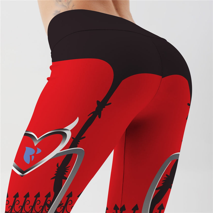 Heart Print Leggings